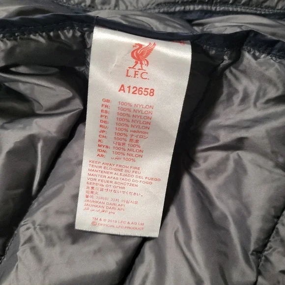Liverpool FC Puffer Vest Mens Med Official LFC Merchandise